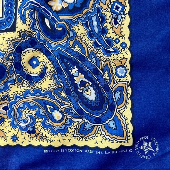 Vintage Extra Large Paisley Bandana never used - Picture 5 of 7